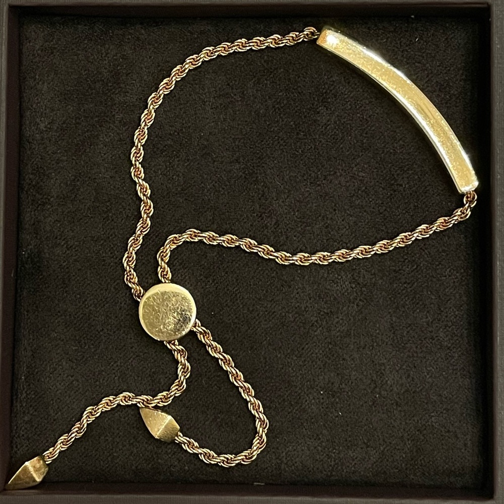 Monica Vinader Linear Chain Rose Gold Bracelet - Picture 3 of 5